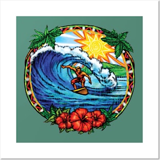 Retro Hawaii I'm Surfing Posters and Art